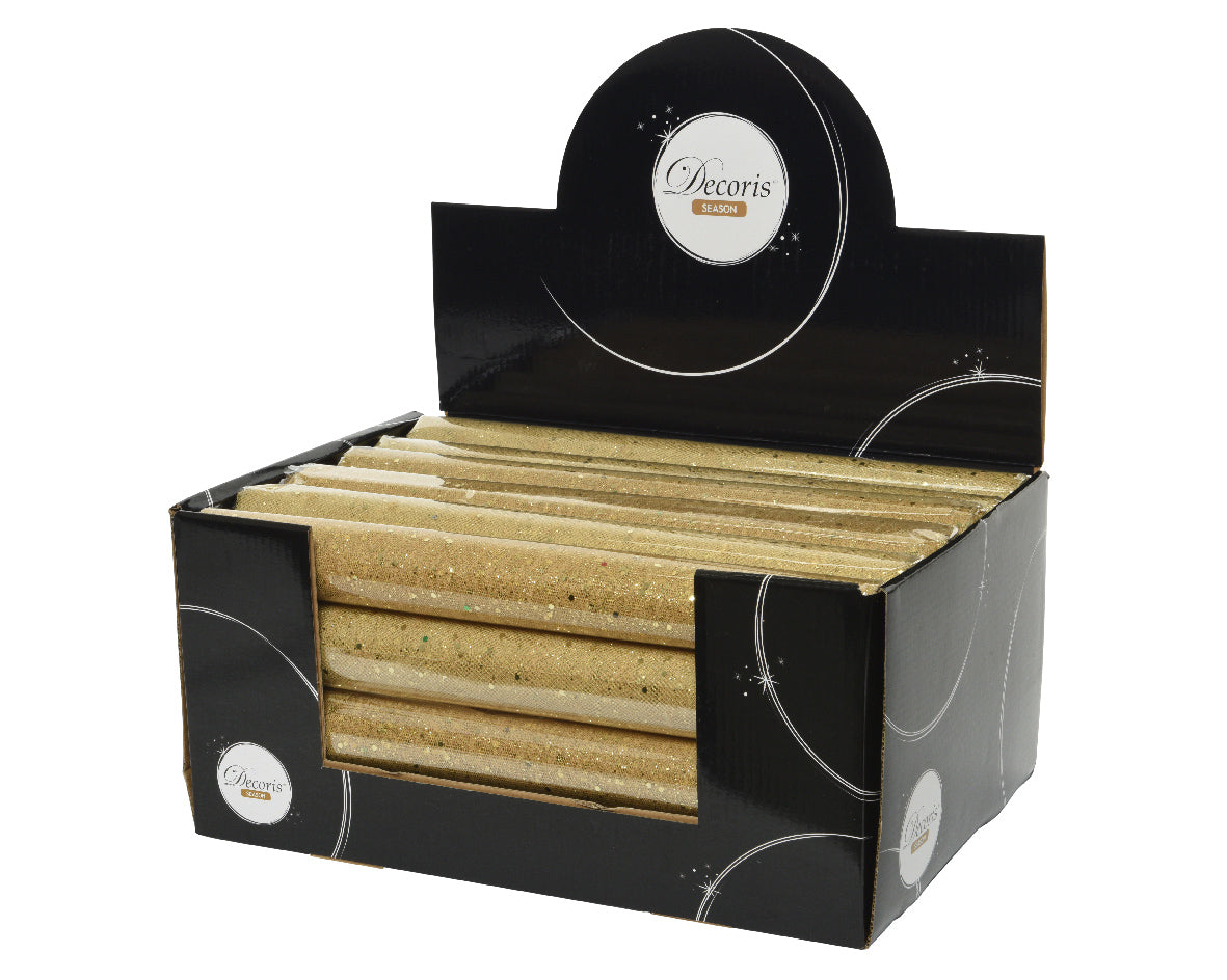 Homesmiths Deco Fabric Polyester Glitter Light Gold