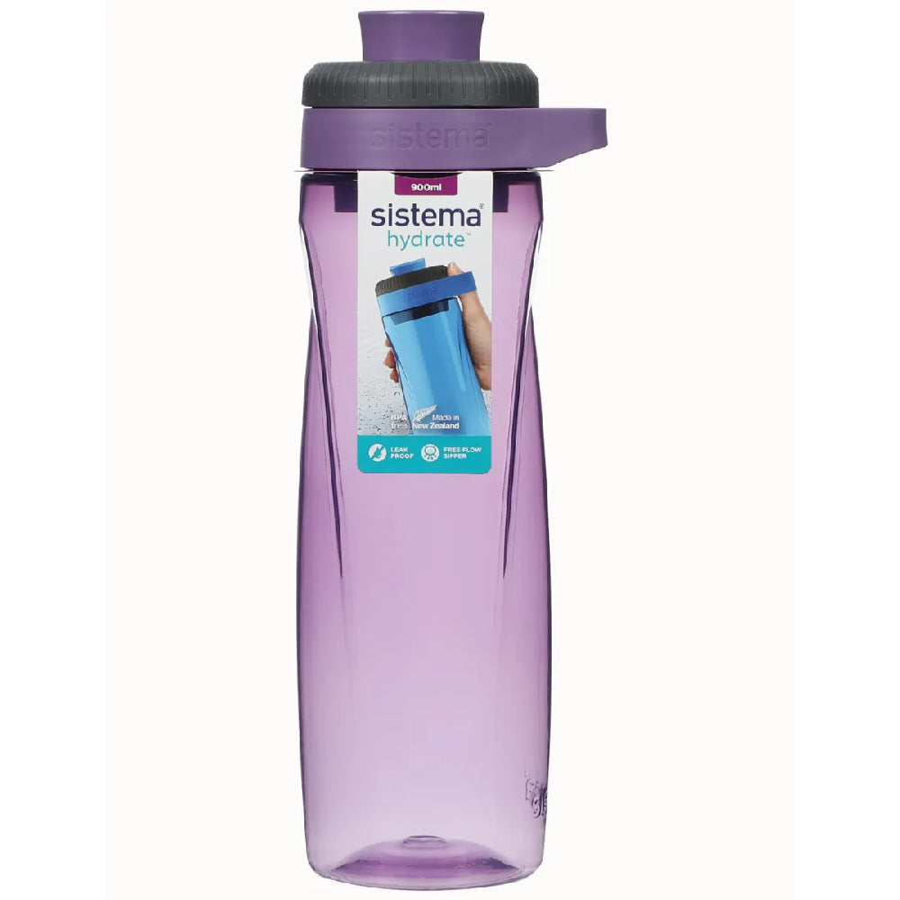 Sistema 900ML Twist n Chug lid Bottle Purple