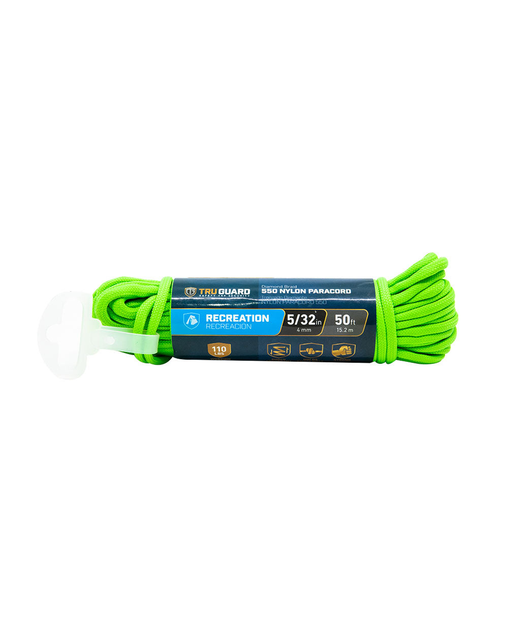 Tru-Guard 5/32"x50' Green Paracord