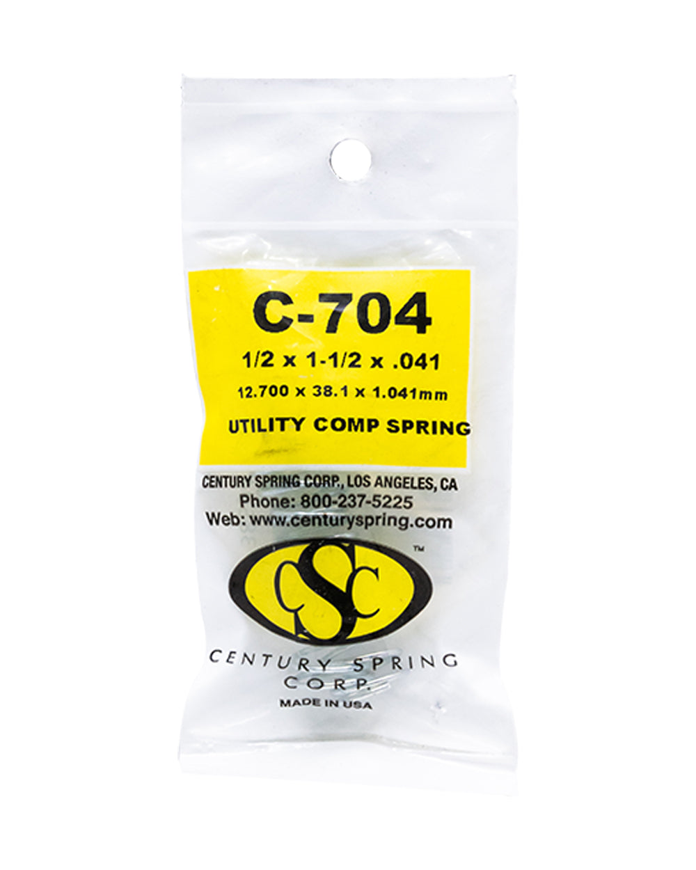 Utility compression Spring Pack Of 2 - 12.70 x 38.1 x 1.041mm