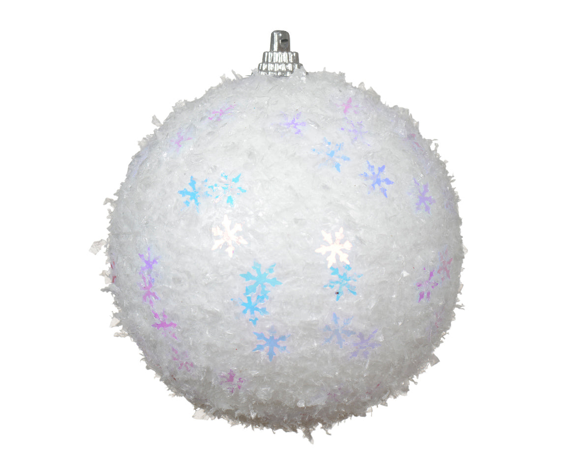 Homesmiths Snow Bauble Polyfoam Snowflake White 10cm