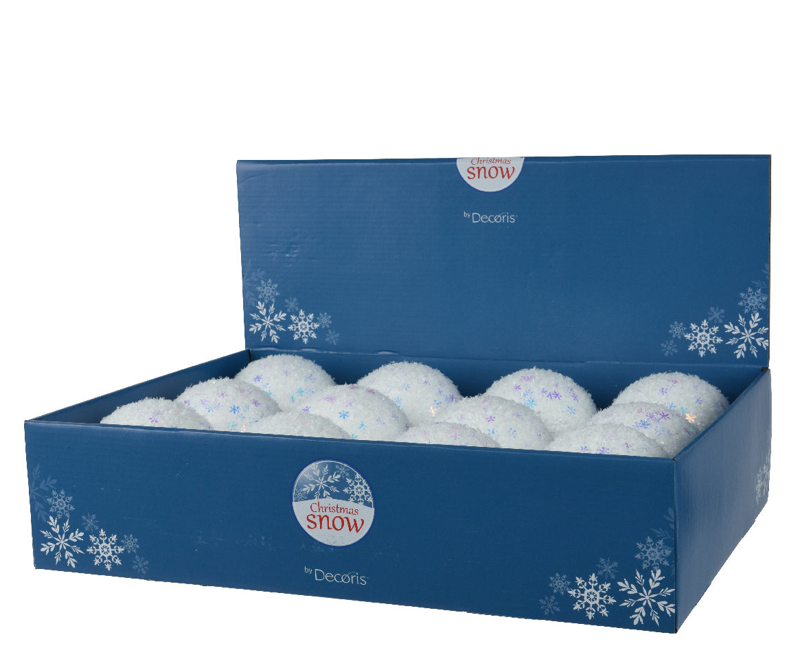 Homesmiths Snow Bauble Polyfoam Snowflake White 10cm