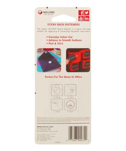 Velcro Square 7/8 Inches Black
