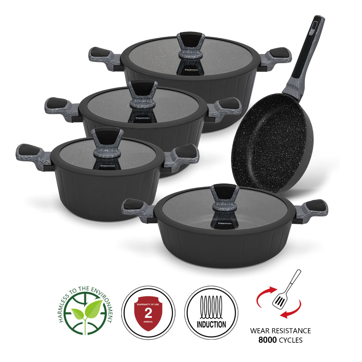 Fissman Cookware Stella Set of 9 pieces