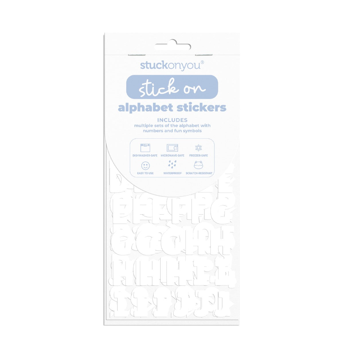 Stuck on You Novelty Alphabet Stickers White