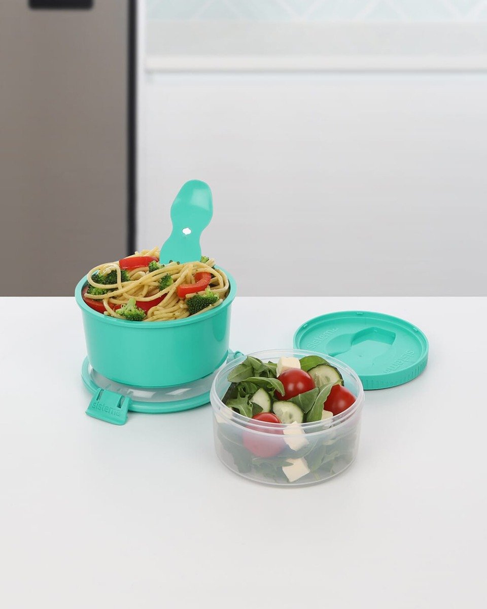 Sistema Lunch Stack To Go Round Teal