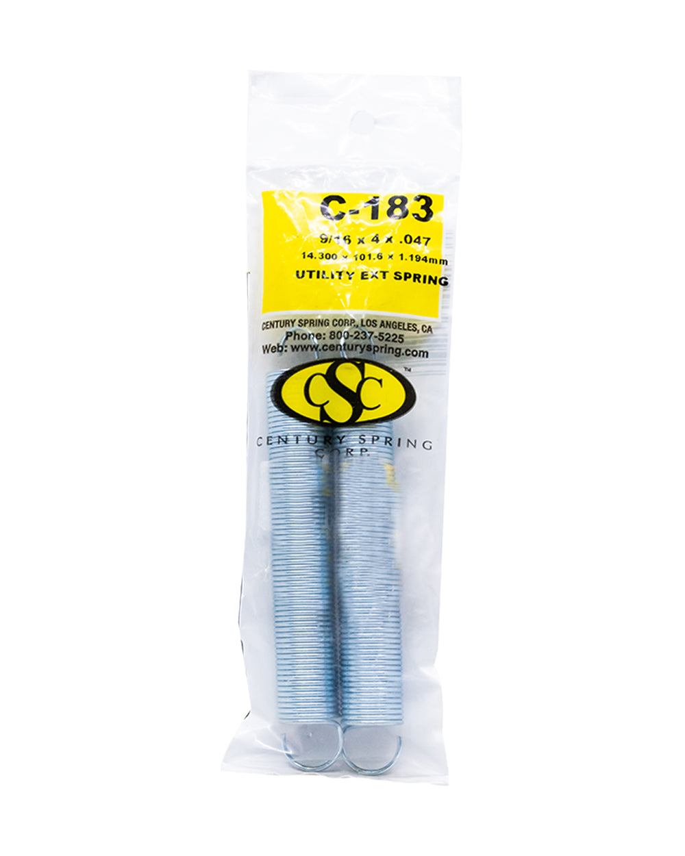Utility Extension Spring Pack of 2 - 14.300 x 101.6 x 1.194 mm