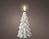 Homesmiths LED Wick Candle Wax Tree Steady Indoor Silver Warm White 15.5cm