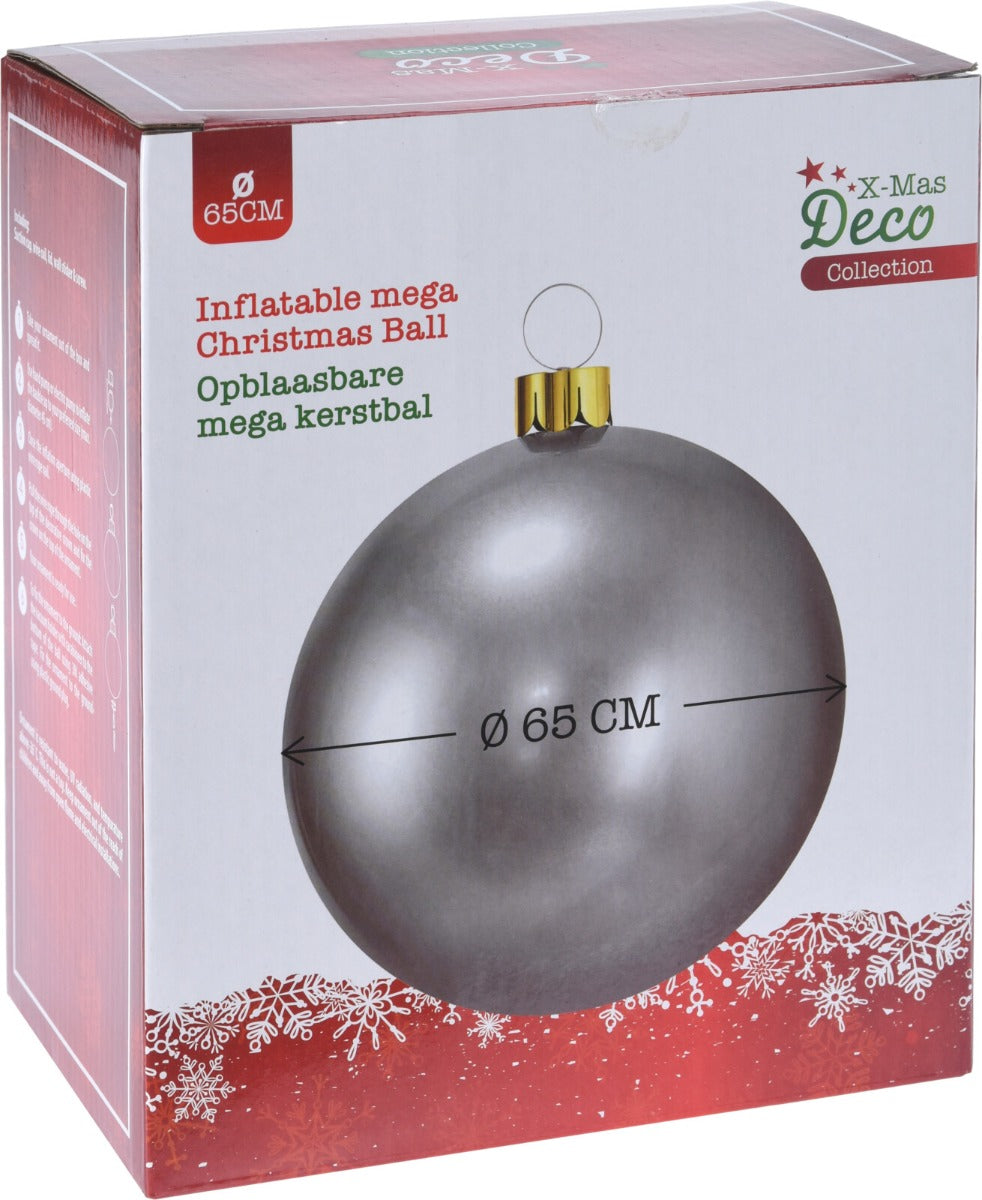 Homesmiths Christmas Ball Inflatable 65cm Silver