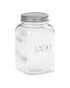 Tala 1.25 Liter Sugar Ribbed Glass Storage Canisters with Screw Top Tin Lids