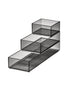 Sarrah Tanno RPET Stack & Slide Organizers Set of 3 Matte Black