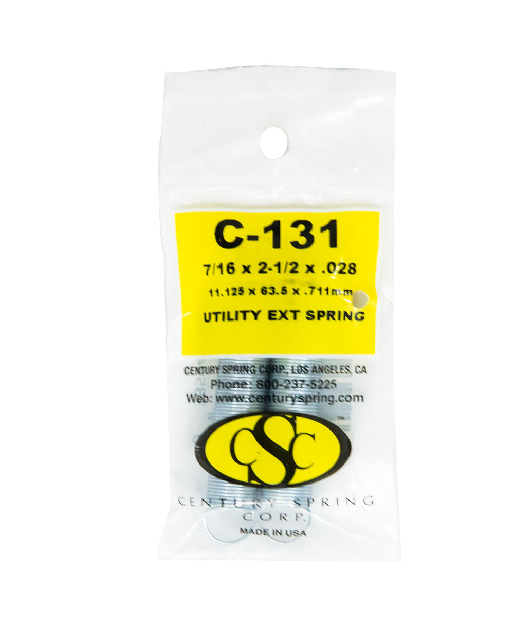 Utility Extension Spring 2 Pack 7/16"x 2-1/2"x .028"