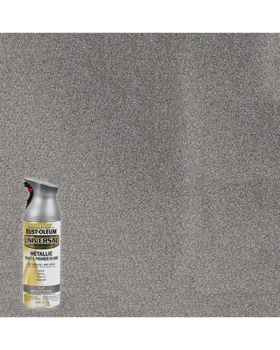 RustOleum Universal Premium Surface Spray Paint
 Metallic Flat Antique Nickel
