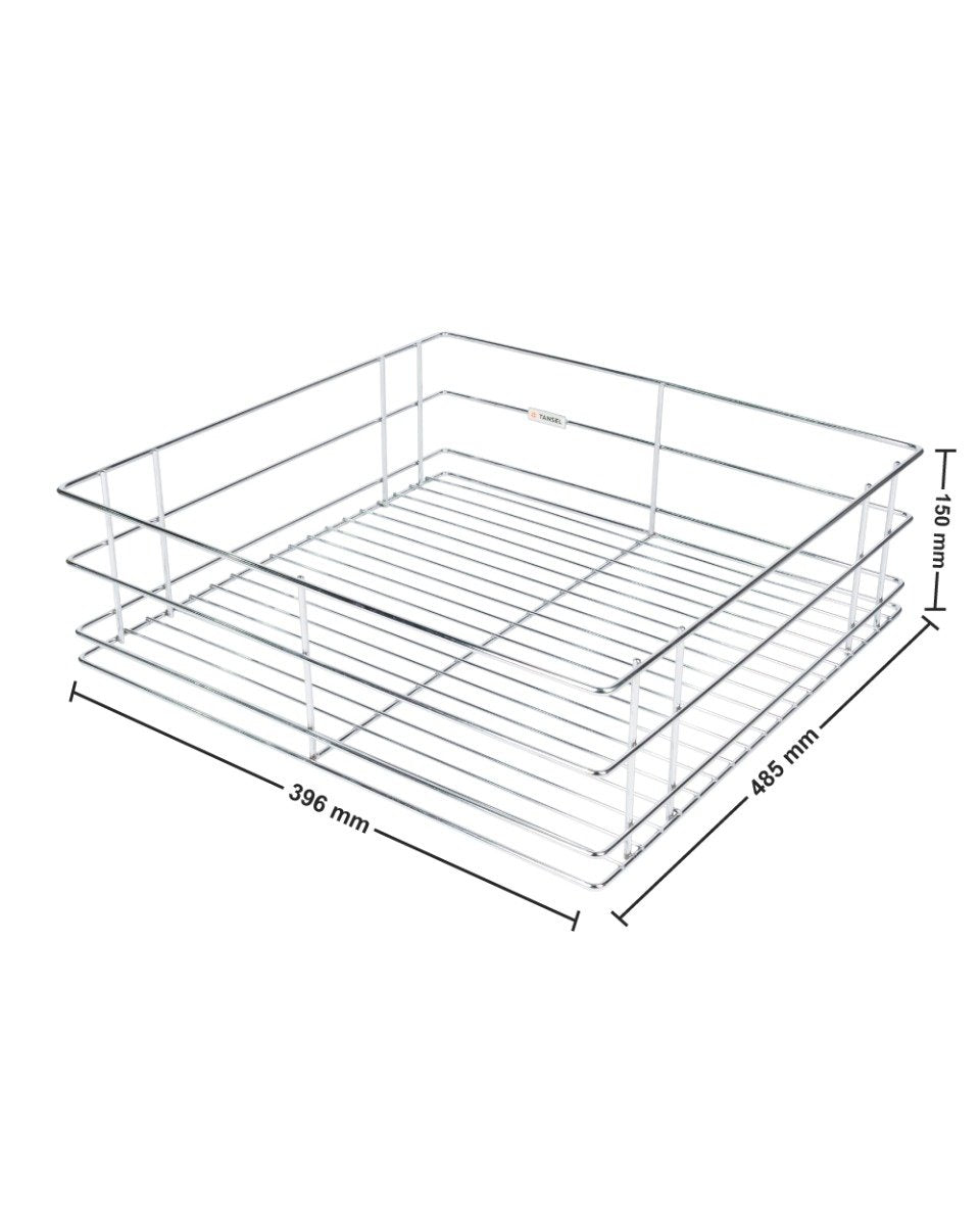 Stainless Steel Tansel Pantry Pull Out Drawer - L 396 x H 150 x W 485 mm