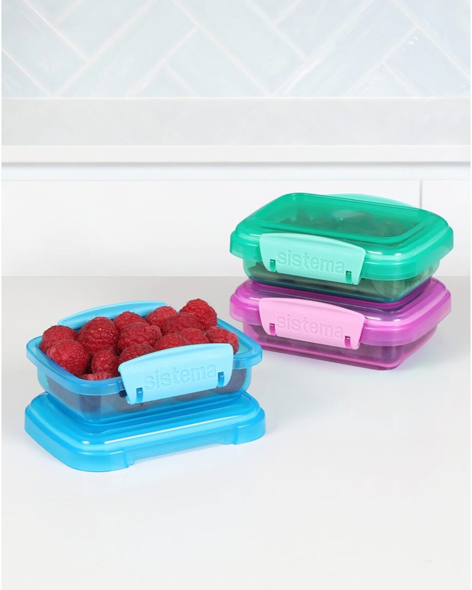 Sistema Rectangular Lunch Colored 3 Pack 200ML