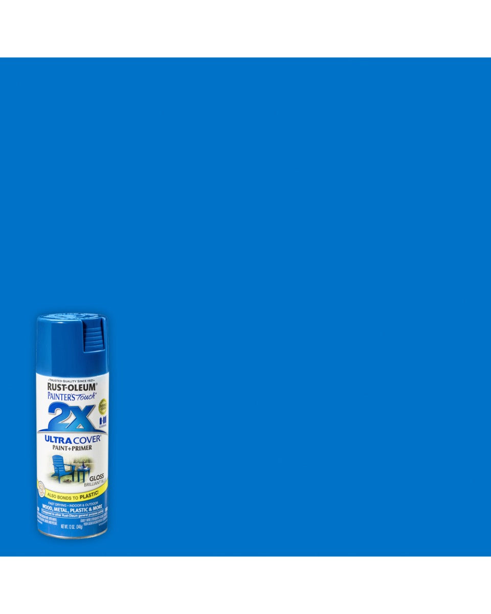RustOleum PT 2X Ultra Cover Gloss Brilliant Blue 12Oz