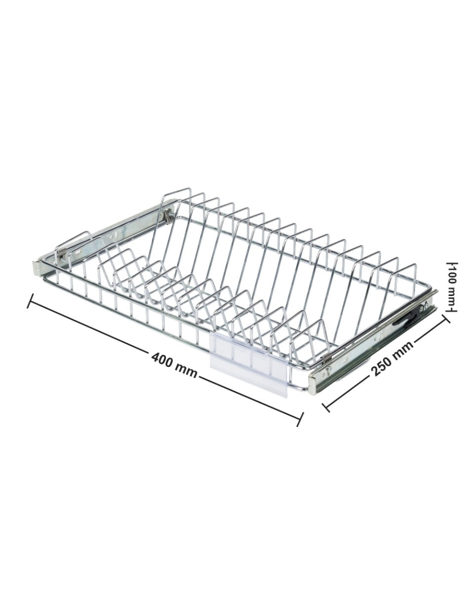 Tansel Single Rack Plate Pull Out Drawer with Slides L 400 x H 100 x W 250 mm