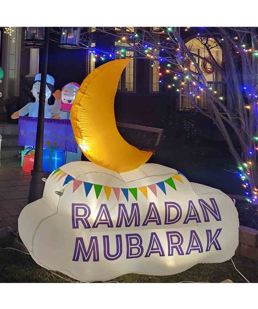 Reversible Crescent Ramadan & Eid Outdoor Inflatable