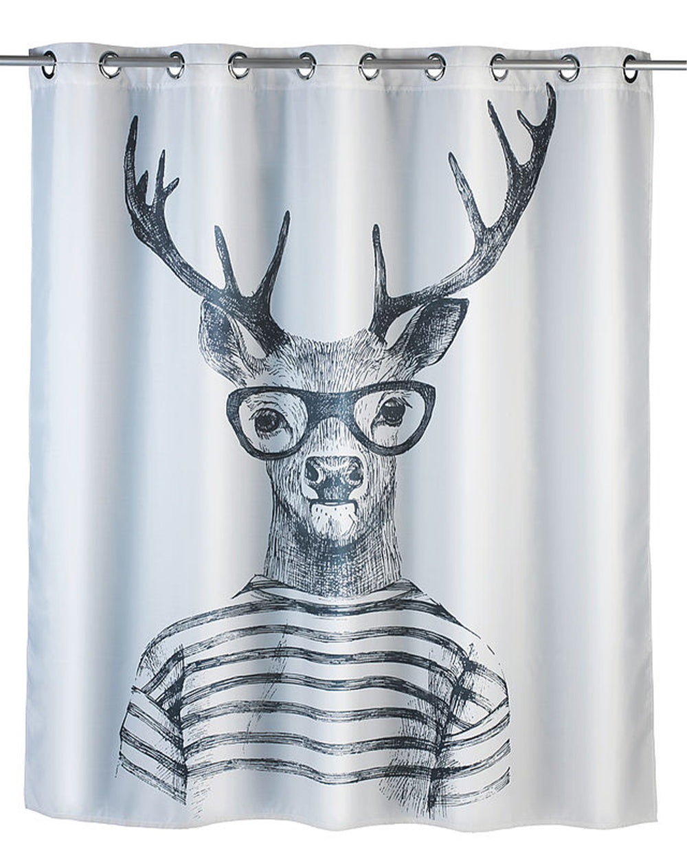 Wenko Shower Polyster Curtain Mr.Deer Flex Antimou