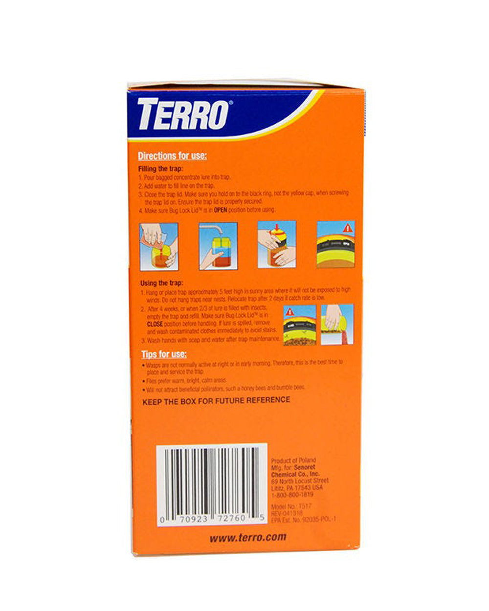 Terro Large Wasp & Fly Trap Refill - 2.0 x 4.2 x 7.50 inch