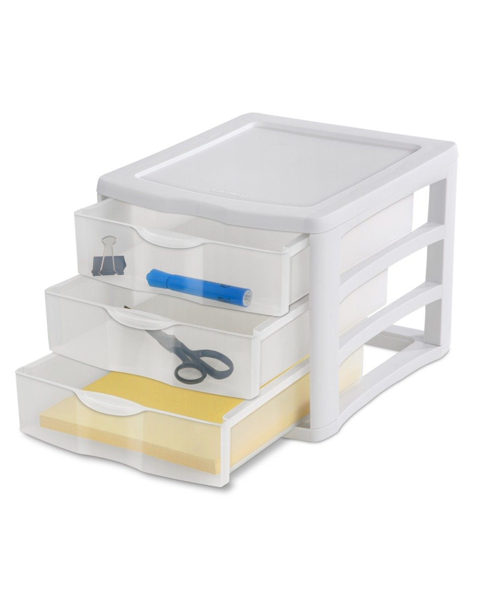 Sterilite 3 Drawer Clear Organizer