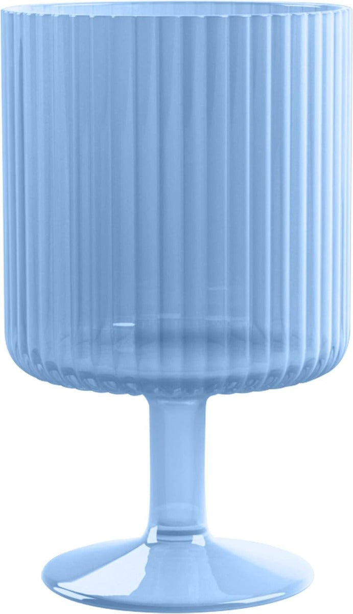 Tarhong 15oz Mesa Stacking Polypropylene Goblet Blue