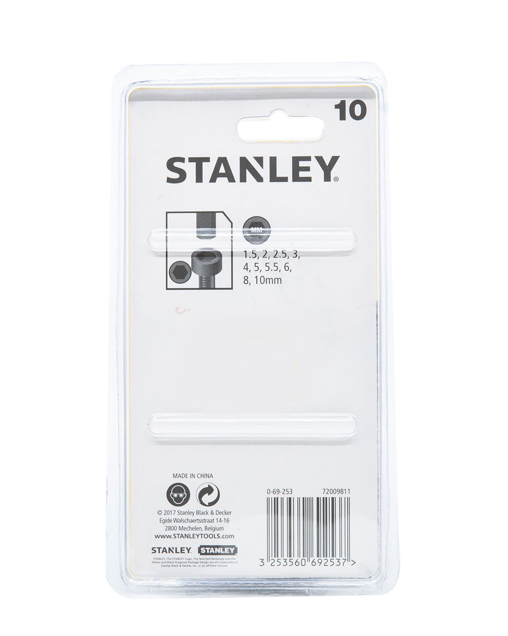 Stanley 10 Piece Hex Key Set