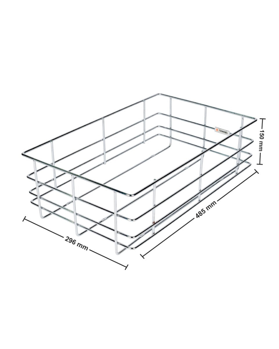 Tansel Wardrobe Pull Out Drawers with Slides L 296 x 150 x W 485 mm