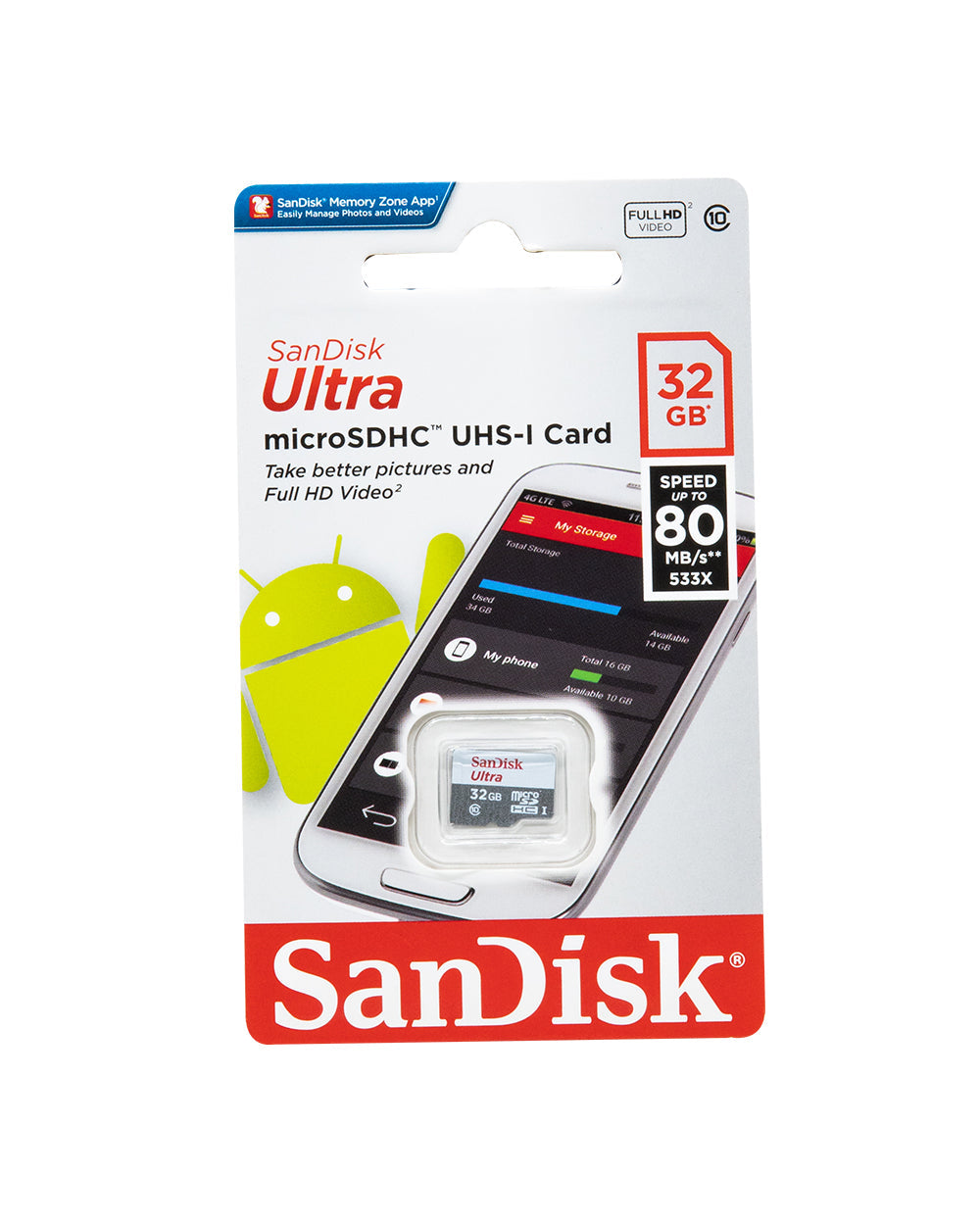 Sandisk Micro SDHC 80mb/s 32 GB