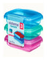 Sistema Rectangular Lunch Colored 3 Pack 200ML