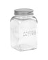 Tala 1.25 Liter Coffee Ribbed Glass Storage Canisters with Screw Top Tin Lids