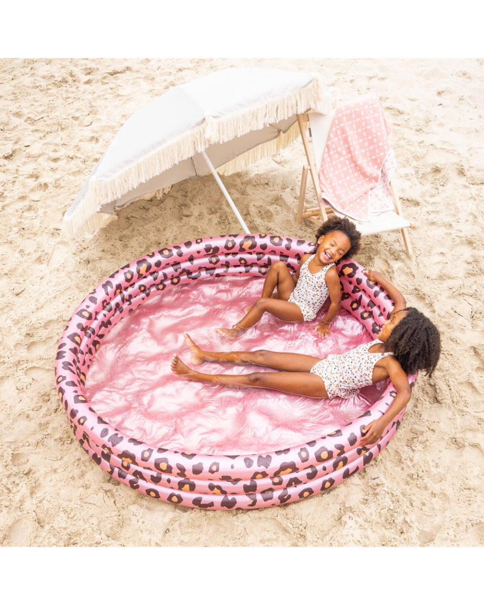 Swim Essentials Rose Gold Leopard Printed Children's Pool 150cm 3 Rings