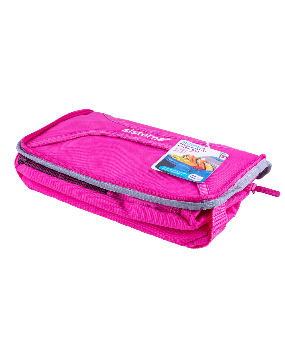 Sistema Mega Fold Up Cooler Bag Pink