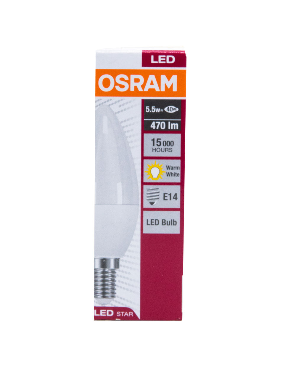 Osram LED CL B40 Candle 5.5W WW Frosted