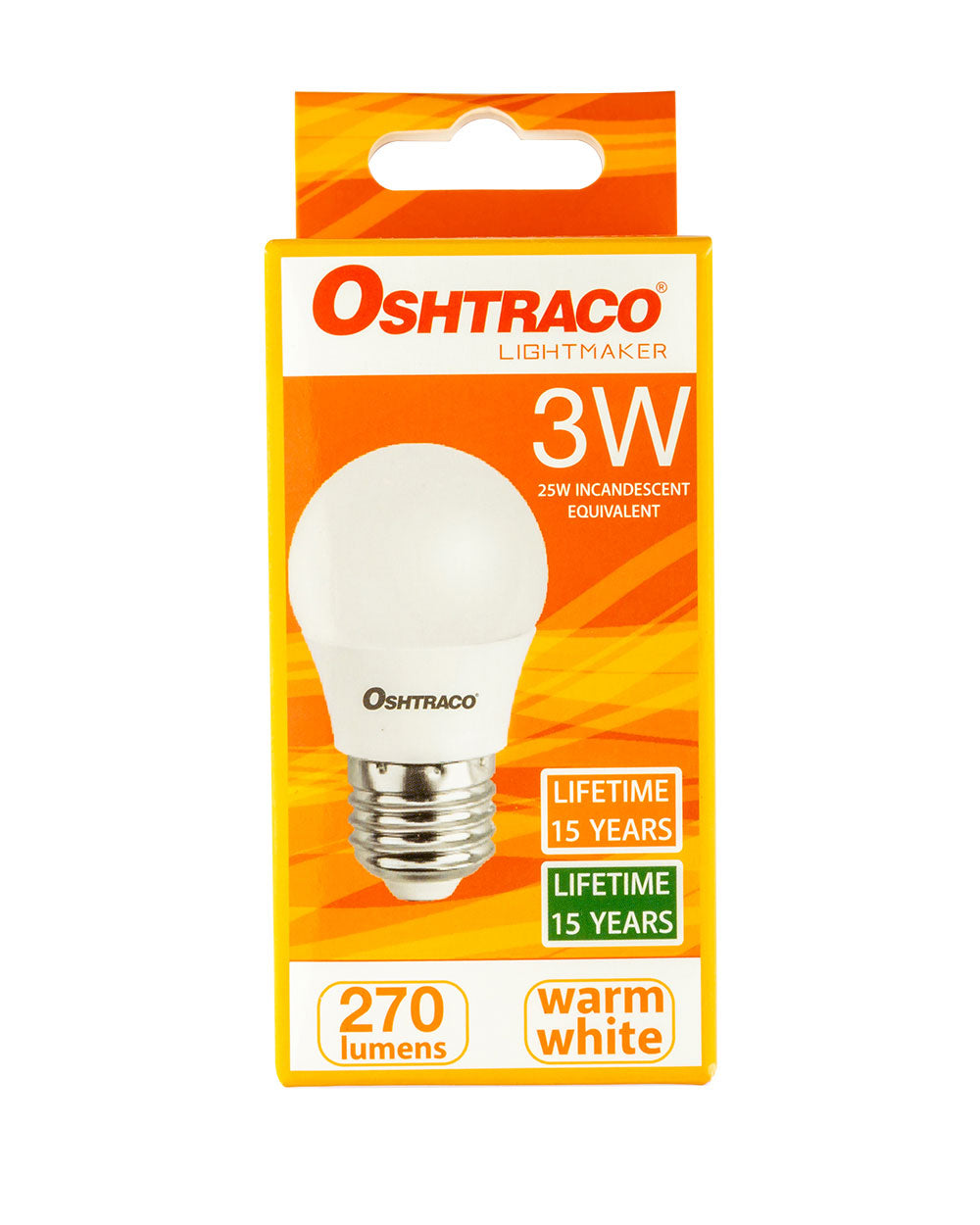 Oshtraco 3W E27 Warm White 3000k LED Lamp