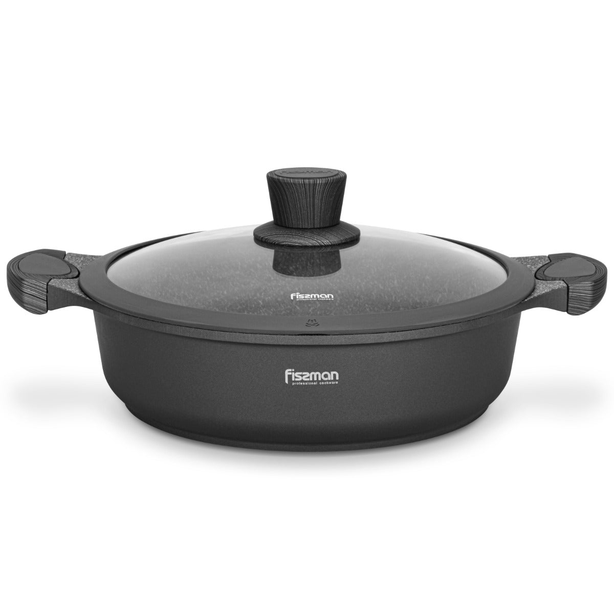 Fissman Shallow Pot Prestige 28x8 cm With Glass Lid