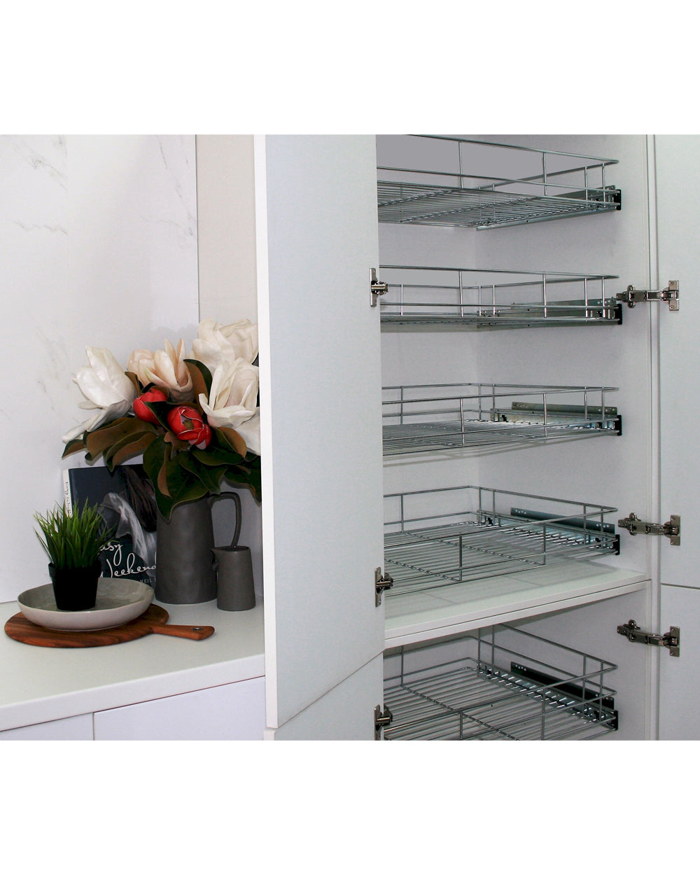 Pantry Pull Out Drawer by Tansel- L 396 x H 150 x W 485 mm
