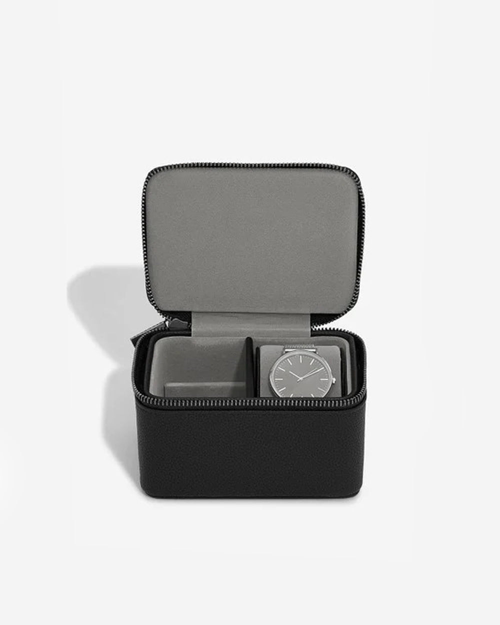 Stackers Pebble Black Watch & Cufflink Box Black
