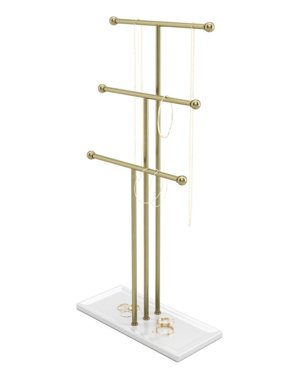 Umbra Trigem Jewelry Stand White Brass