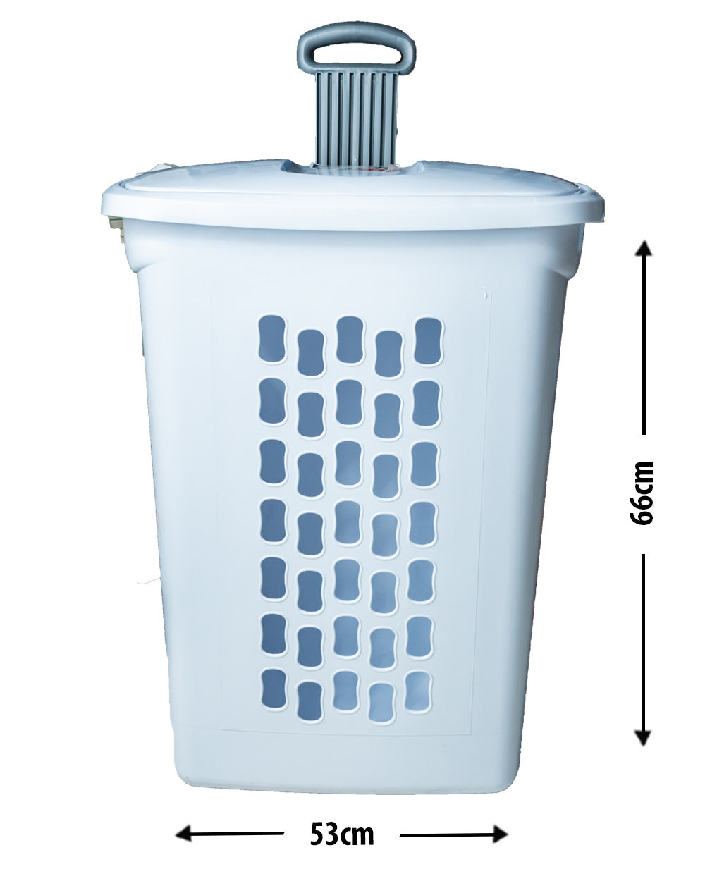 Sterilite White Wheel Hamper