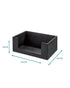The Home Edit Large Open Front Bin 10 x 15 x 6 inch Matte Black