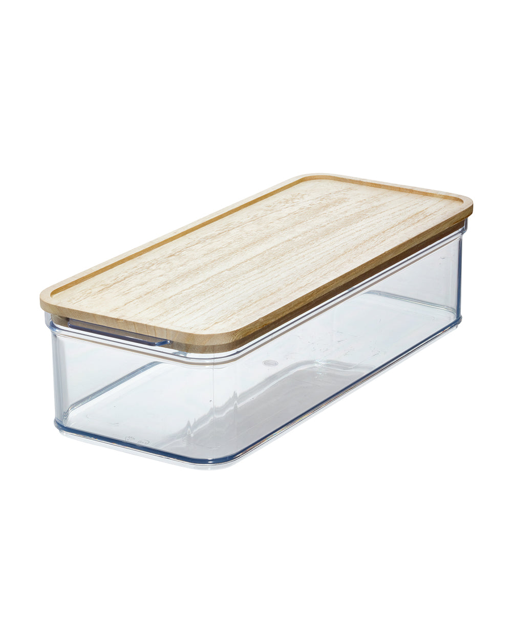 Rosanna Pansino Recycled Plastic Crisp 6 X 14.5 inch Bin with Wood Lid