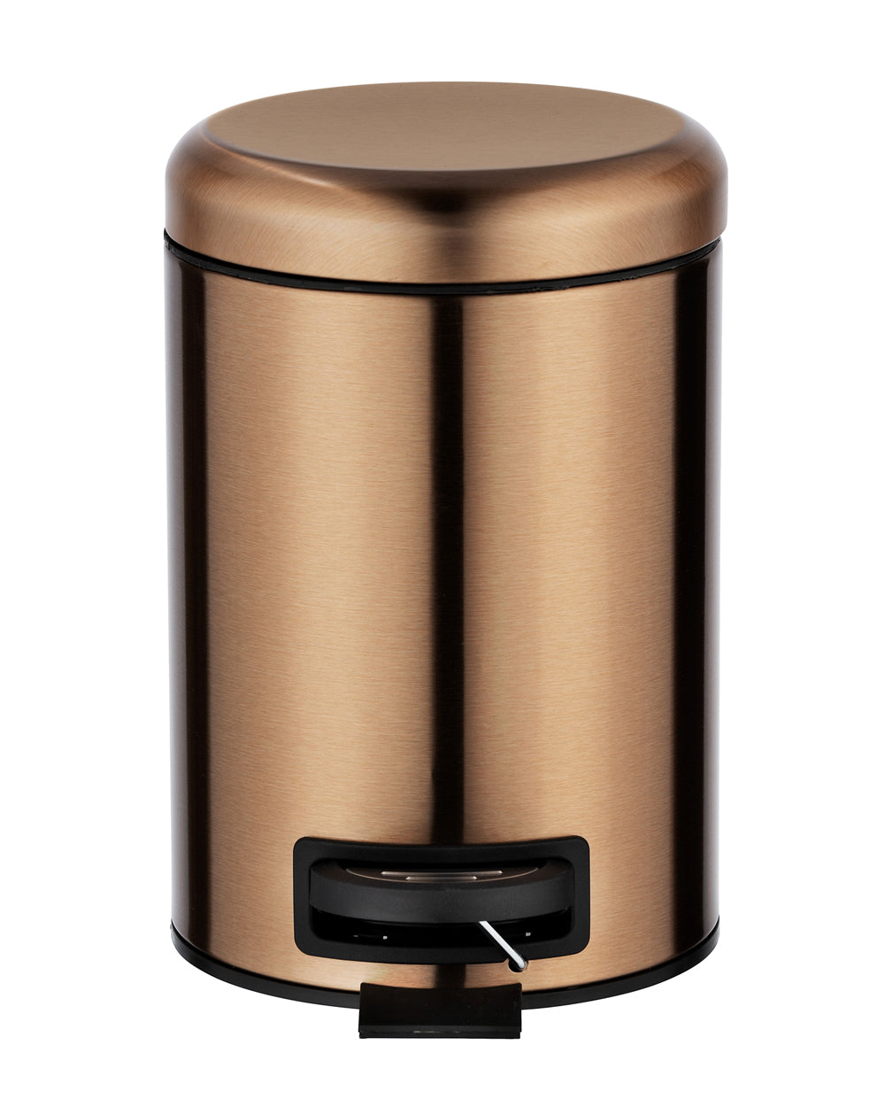Wenko 3 Liter Stainless Steel Pedal Bin Leman Metallic Copper