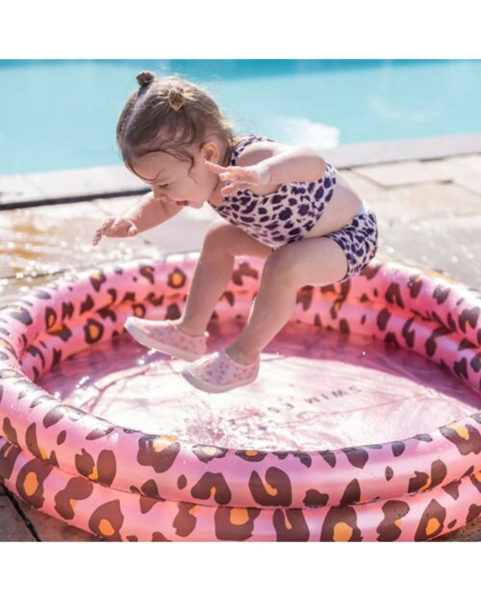 Swim Essentials Rose Gold Leopard Printed Children's Pool 100cm 2 Rings