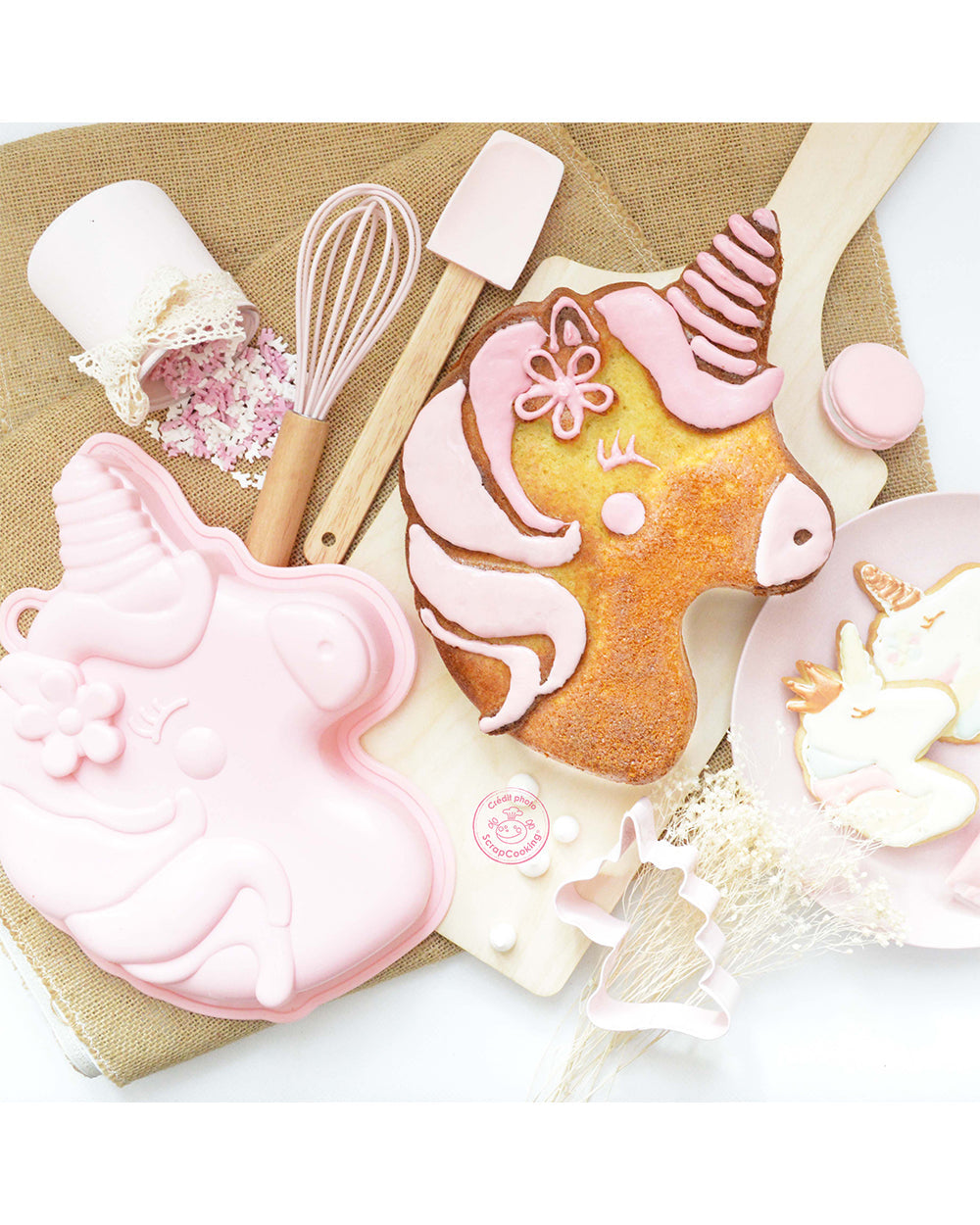 Scrapcooking Box 4 Utensils Unicorn