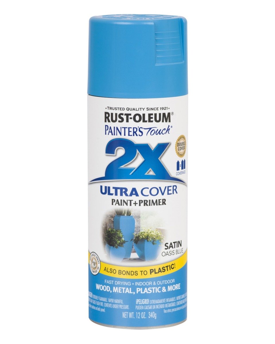 RustOleum PT 2X Satin Oasis Blue 12Oz