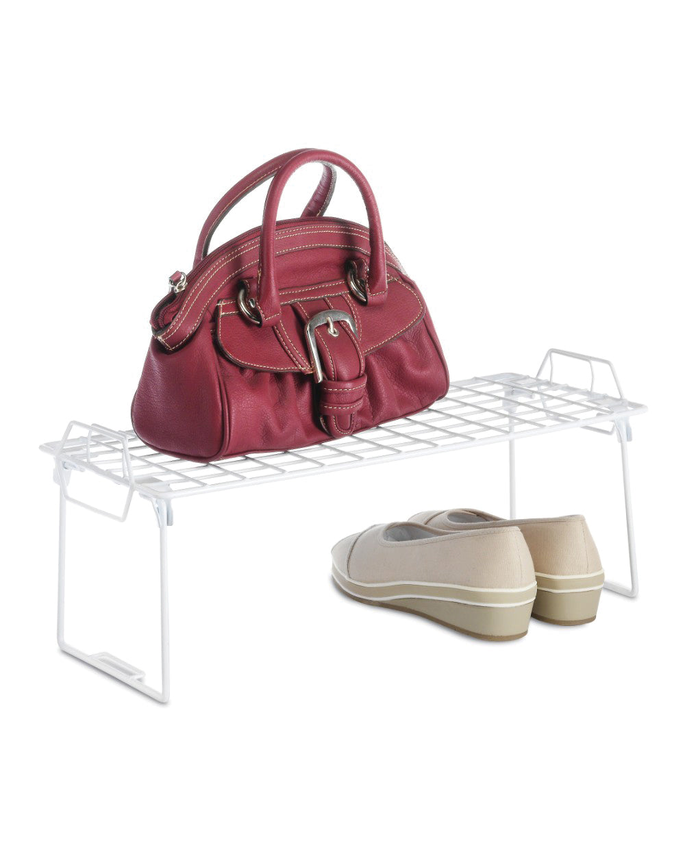 Whitmor Grid Stacking Shelf Medium White