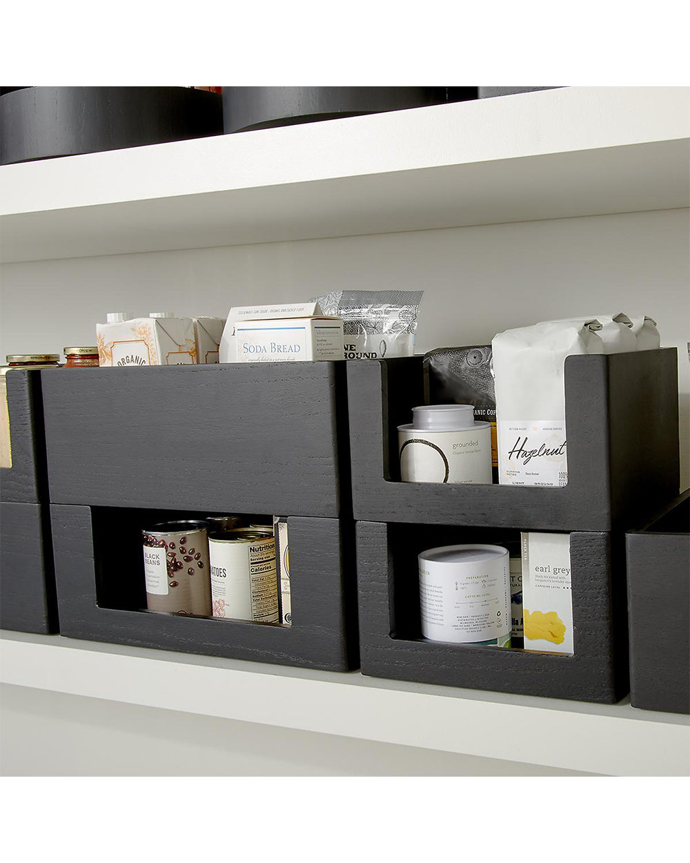 The Home Edit Large Open Front Bin 10 x 15 x 6 inch Matte Black