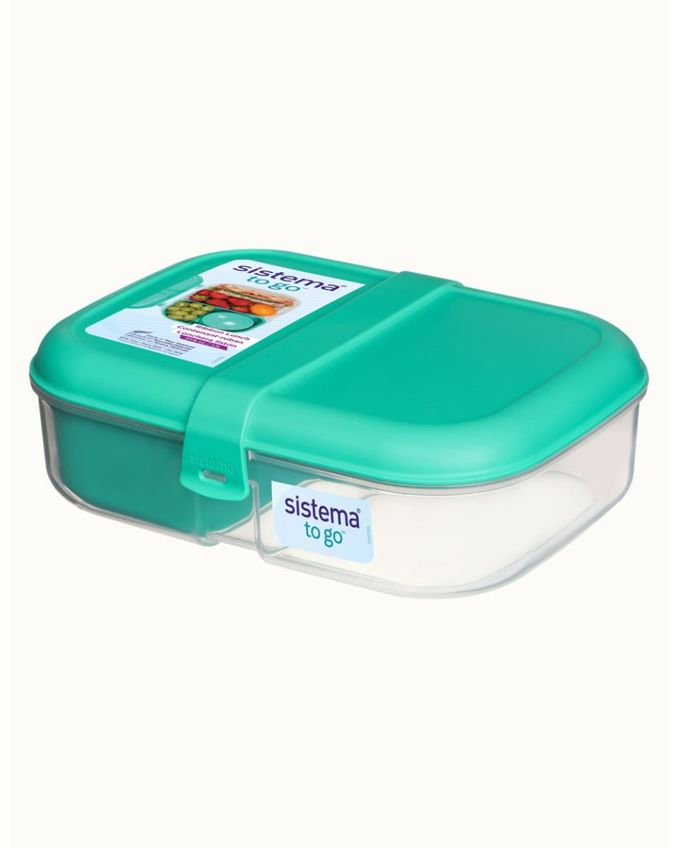Sistema 1.1 Litre Ribbon To Go Lunch Box Teal