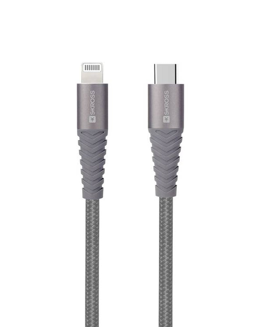 SKROSS Steel Line MFI Type-C to Lightning Cable Grey 1 metre